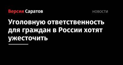 Елена Леоненко - Уголовную ответственность для граждан в России хотят ужесточить - nversia.ru