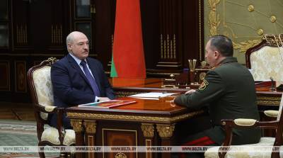 Александр Лукашенко - Виктор Хренин - Лукашенко обсудил с министром обороны замысел белорусско-российского учения "Запад-2021" - belta.by - Белоруссия - Минск