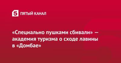 «Специально пушками сбивали» — академия туризма о сходе лавины в «Домбае» - 5-tv.ru - респ. Карачаево-Черкесия