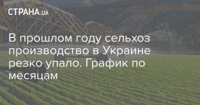 В прошлом году сельхоз производство в Украине резко упало. График по месяцам - strana.ua - Черкасская обл. - Черновицкая обл.