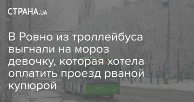 Мороз - В Ровно из троллейбуса выгнали на мороз девочку, которая хотела оплатить проезд рваной купюрой - strana.ua