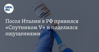 Паскуале Терраччано - Посол Италии в РФ привился «Спутником V» и поделился ощущениями - ura.news - Москва