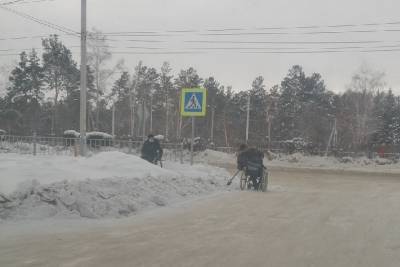 В Сибири инвалидам-колясочникам самим пришлось чистить дорогу от снега. СК начал проверку - znak.com - Новосибирская обл. - Искитим