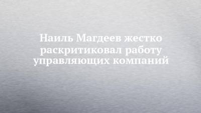 Наиль Магдеев - Илья Зуев - Наиль Магдеев жестко раскритиковал работу управляющих компаний - chelny-izvest.ru - Набережные Челны