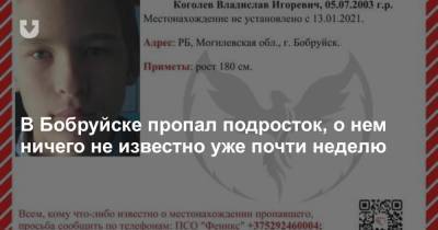 В Бобруйске пропал подросток, о нем ничего не известно уже почти неделю - news.tut.by - Бобруйск