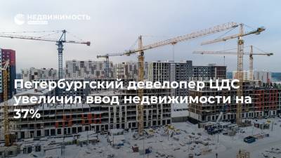 Петербургский девелопер ЦДС увеличил ввод недвижимости на 37% - realty.ria.ru - Москва - Ленинградская обл. - Санкт-Петербург - Строительство