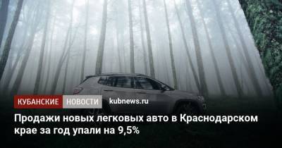 Продажи новых легковых авто в Краснодарском крае за год упали на 9,5% - kubnews.ru - Москва - Санкт-Петербург - Краснодарский край - Московская обл.