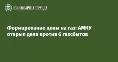 Формирование цены на газ: АМКУ открыл дела против 6 газсбытов - epravda.com.ua