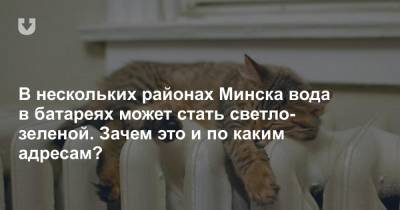 В нескольких районах вода в батареях может стать светло-зеленой. Зачем это и по каким адресам? - news.tut.by - Минск - Ленинск - Партизанск - район Октябрьский, Минск