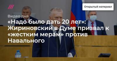 Алексей Навальный - Борис Березовский - Михаил Ходорковский - «Надо было дать 20 лет»: Жириновский в Думе призвал к «жестким мерам» против Навального - tvrain.ru - Лондон