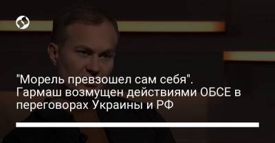 Сергей Гармаш - "Морель превзошел сам себя". Гармаш возмущен действиями ОБСЕ в переговорах Украины и РФ - liga.net