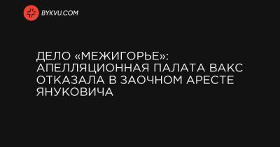 Виктор Янукович - Дело «Межигорье»: апелляционная палата ВАКС отказала в заочном аресте Януковича - bykvu.com