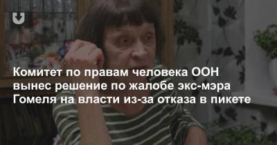 Алесь Беляцкий - Комитет по правам человека ООН вынес решение по жалобе экс-мэра Гомеля на власти из-за отказа в пикете - news.tut.by - Гомель