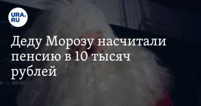 Деду Морозу насчитали пенсию в 10 тысяч рублей - ura.news
