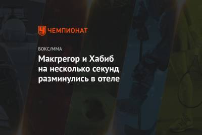 Сергей Морозов - Хабиб Нурмагомедов - Дастин Порье - Конор Макгрегор - Умар Нурмагомедов - Макгрегор и Хабиб на несколько секунд разминулись в отеле - championat.com - Эмираты - Абу-Даби - Ирландия