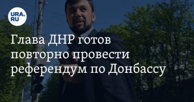 Денис Пушилин - Глава ДНР готов повторно провести референдум по Донбассу - ura.news - Киев - ДНР - Донбасс
