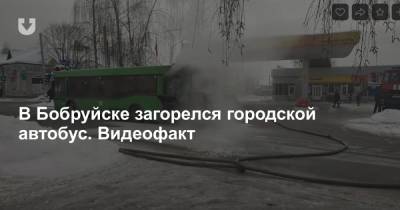 В Бобруйске загорелся городской автобус. Видеофакт - news.tut.by - Бобруйск