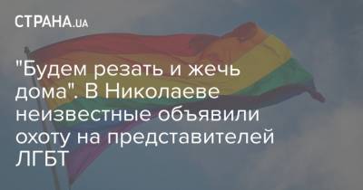 "Будем резать и жечь дома". В Николаеве неизвестные объявили охоту на представителей ЛГБТ - strana.ua - Москва - Николаев