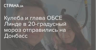 Анн Линд - Дмитрий Кулеба - Кулеба и глава ОБСЕ Линде в 20-градусный мороз отправились на Донбасс - strana.ua - Швеция - Донбасс