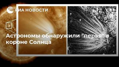 Астрономы обнаружили "перья" в короне Солнца - ria.ru - Москва