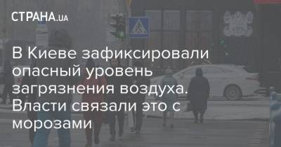 В Киеве зафиксировали опасный уровень загрязнения воздуха. Власти связали это с морозами - strana.ua - Киев - Столица
