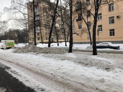 В Измайлово продолжают сбрасывать грязный снег на газон, а депутатов не пускают в управу - mskgazeta.ru - район Измайлово