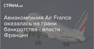 Брюно Ле-Мэр - Авиакомпания Air France оказалась на грани банкротства - власти Франции - strana.ua