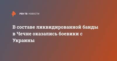 Аслан Бютукаев - В составе ликвидированной банды в Чечне оказались боевики с Украины - ren.tv - Москва - респ. Чечня - Катар