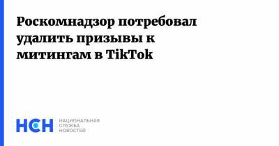 Роскомнадзор потребовал удалить призывы к митингам в TikTok - nsn.fm