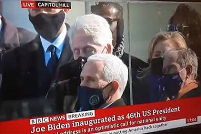 Дональд Трамп - Вильям Клинтон - Хиллари Клинтон - Джордж Буш - Джо Байден - Билл Клинтон заснул во время инаугурации Байдена - lenta.ru - США - New York