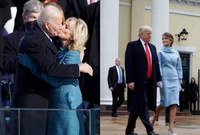 Дональд Трамп - Хиллари Клинтон - Джон Кеннеди - Мелания Трамп - Жаклин Кеннеди - Мишель Обама - Джилл Байден против Мелании Трамп: чей наряд для инаугурации краше - kp.ua - США - Украина
