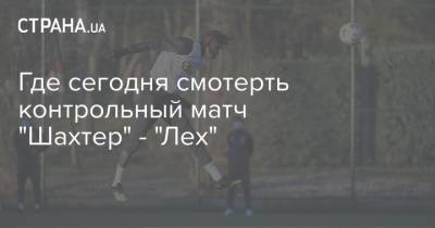Где сегодня смотерть контрольный матч "Шахтер" - "Лех" - strana.ua - Турция