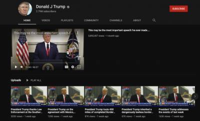 Дональд Трамп - YouTube продлил запрет на загрузку видео аккаунтом Трампа - fainaidea.com