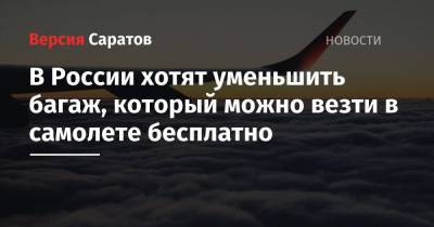 В России хотят уменьшить багаж, который можно везти в самолете бесплатно - nversia.ru