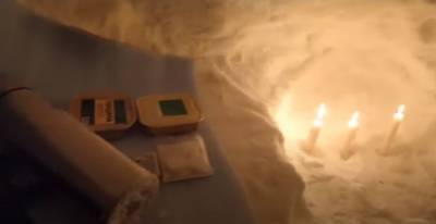 В доме из снега ельчанин переночевал на Ворголе при минус 23 (видео) - lipetskmedia.ru