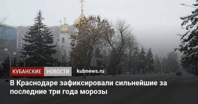 Александр Колесник - В Краснодаре зафиксировали сильнейшие за последние три года морозы - kubnews.ru - Краснодарский край - Краснодар