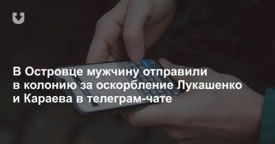 Александр Лукашенко - В Островце мужчину отправили в колонию за оскорбление Лукашенко и Караева в телеграм-чате - news.tut.by - Белоруссия