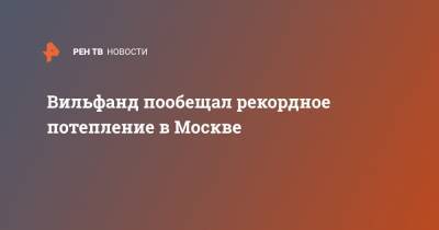 Роман Вильфанд - Вильфанд пообещал рекордное потепление в Москве - ren.tv - Москва - Московская обл.