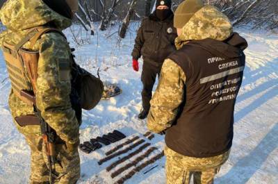 На Донетчине пограничники обнаружили в снегу пакет с боеприпасами - lenta.ua - Константиновка - Донецкая обл.