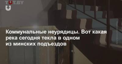 Коммунальные неурядицы. Вот какая река сегодня текла в одном из минских подъездов - news.tut.by - Минск