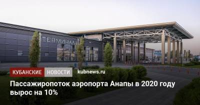 Пассажиропоток аэропорта Анапы в 2020 году вырос на 10% - kubnews.ru - Анапа