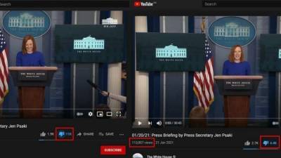 Дональд Трамп - YouTube скручивает дизлайки с видео выступлений сторонников Байдена - politros.com - США