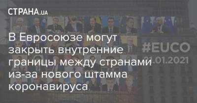 В Евросоюзе могут закрыть внутренние границы между странами из-за нового штамма коронавируса - strana.ua - Брюссель - Границы