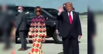 Дональд Трамп - Мелания Трамп - Джо Байден - Смену сдала: видео мрачной Мелании Трамп, проходящей мимо журналистов, стало вирусным - fakty.ua - США - шт.Флорида
