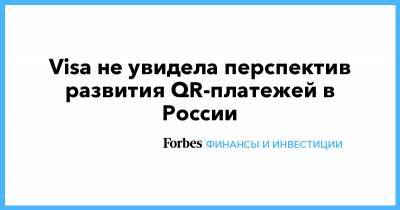 Михаил Бернер - Visa не увидела перспектив развития QR-платежей в России - forbes.ru