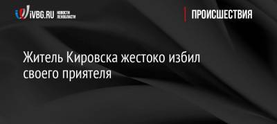 Житель Кировска жестоко избил своего приятеля - ivbg.ru - р-н Кировский - Кировск - Ленобласть