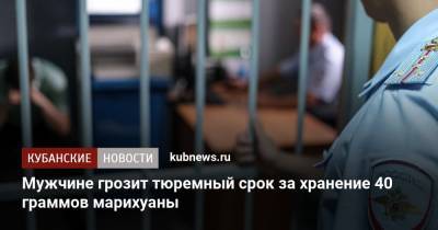 Мужчине грозит тюремный срок за хранение 40 граммов марихуаны - kubnews.ru - район Приморско-Ахтарский