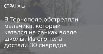 В Тернополе обстреляли мальчика, который катался на санках возле школы. Из его тела достали 30 снарядов - strana.ua - Тернополь