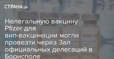 Нелегальную вакцину Pfizer для вип-вакцинации могли провезти через Зал официальных делегаций в Борисполе - strana.ua - Киев - Тель-Авив - Стамбул