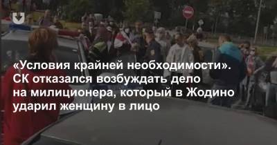 «Условия крайней необходимости». СК отказался возбуждать дело на милиционера, который в Жодино ударил женщину в лицо - news.tut.by - Белоруссия